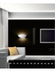 Applique parete mezza luna gesso doppia emissione moderno verniciabile attacco r7s