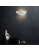 Applique parete mezza luna gesso doppia emissione moderno verniciabile attacco r7s