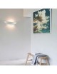 Applique parete mezza luna gesso doppia emissione moderno verniciabile attacco r7s