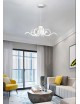 Lampadario a sospensione led 54W spirale onda ondulato bianco design moderno