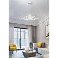 Lampadario a sospensione led 54W spirale onda ondulato bianco design moderno