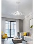 Lampadario a sospensione led 54W spirale onda ondulato bianco design moderno