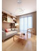 Lampadario sospeso led 48w cerchi pendente con anelli bianco stile moderno per camera salotto