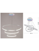 Lampadario sospeso led 48w cerchi pendente con anelli bianco stile moderno per camera salotto