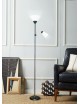 Lampada da terra luce led E27 piantana design moderna bianco nero argento per camera salotto