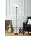 Lampada da terra luce led E27 piantana design moderna bianco nero argento per camera salotto
