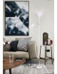Lampada da terra luce led E27 piantana design moderna bianco nero argento per camera salotto