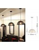 Lampadario sospeso a campana cupola luce led E27 in metallo nero bianco moderno