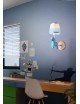 Applique da parete cavallo luce led E27 lampada notturna muro rosa celeste per camera bambini