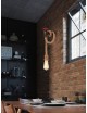Applique parete E27 lampada vintage corda canapa rubinetto luce led muro country