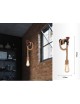 Applique parete E27 lampada vintage corda canapa rubinetto luce led muro country