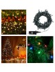 Catena di luci Natale 500 led serie luminosa natalizie per esterno interno albero feste cavo verde decorativa