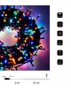Catena di luci Natale 500 led serie luminosa natalizie per esterno interno albero feste cavo verde decorativa
