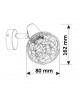 Applique parete design moderno faretto spot led E14 lume camera letto / specchio