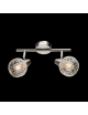 Lampadario moderno a plafoniera faretto led spot 2 luci E14 camera da letto salotto alluminio satinato
