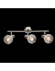 Lampadario moderno a plafoniera faretto led spot 2 luci E14 camera da letto salotto alluminio satinato