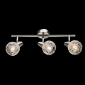 Lampadario moderno a plafoniera faretto led spot 3 luci E14 camera da letto salotto alluminio satinato orientabile