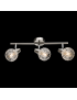 Lampadario moderno a plafoniera faretto led spot 3 luci E14 camera da letto salotto alluminio satinato orientabile