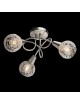 Lampadario moderno a plafoniera faretto led spot 2 luci E14 camera da letto salotto alluminio satinato