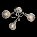 Lampadario moderno a plafoniera faretto led spot 3 luci E14 camera da letto salotto alluminio satinato orientabile