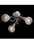 Lampadario moderno a plafoniera faretto led spot 3 luci E14 camera da letto salotto alluminio satinato orientabile