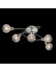 Lampadario moderno a plafoniera faretto led spot 2 luci E14 camera da letto salotto alluminio satinato