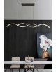 Lampadario led sospeso onda 25w pendente ondulato design moderno bianco argento luce fredda naturale