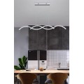 Lampadario led sospeso onda 25w pendente ondulato design moderno bianco argento luce fredda naturale