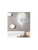 Applique led 12w infinito lampada da parete intrecciato bianco stile moderno luce fredda naturale calda