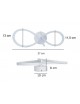 Applique led 12w infinito lampada da parete intrecciato bianco stile moderno luce fredda naturale calda