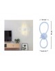 Applique led 12w infinito lampada da parete intrecciato bianco stile moderno luce fredda naturale calda