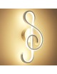 Applique led 15w chiave di violino lampada da parete nota musicale bianco stile moderno luce fredda naturale calda