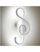 Applique led 15w chiave di violino lampada da parete nota musicale bianco stile moderno luce fredda naturale calda