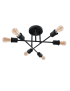 Lampadario plafoniera luce led E27 lampada da soffitto in metallo nero portalampada stile moderno minimal