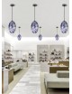 Lampadario sospeso led 12w sfera ovale in vetro lampada da soffitto per salotto design moderno luce bianca calda