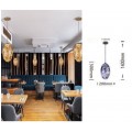Lampadario sospeso led 12w sfera ovale in vetro lampada da soffitto per salotto design moderno luce calda
