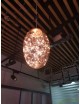Lampadario sospeso led 12w sfera ovale in vetro lampada da soffitto per salotto design moderno luce bianca calda