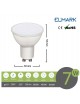 Faretto led 7w attacco gu10 bianco lampadina copertura opaca luce fredda naturale calda
