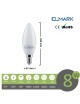Lampadina led oliva E14 8w attacco piccolo bianco basso consumo luce fredda naturale calda