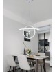 Lampadario sospeso led cerchi 70w bianco design moderno pendente circolare luce fredda naturale calda