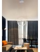 Lampadario sospeso led cerchi 70w bianco design moderno pendente circolare luce fredda naturale calda