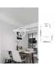 Lampadario sospeso led cerchi 70w bianco design moderno pendente circolare luce fredda naturale calda