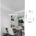Lampadario sospeso led cerchi 70w bianco design moderno pendente circolare luce fredda naturale calda