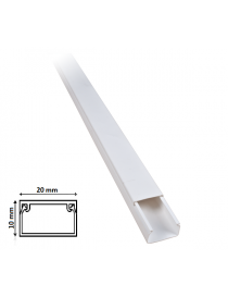 Canalina 2m per cavi elettrica 20x10 mm in plastica passacavi bianco coprifili a parete con copertura