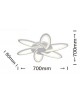 Lampadario plafoniera a led 59w fiore lampada da soffitto bianco design moderno luce fredda naturale