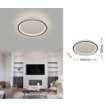 Plafoniera led da soffitto 43w lampadario tondo cerchio design moderno luce bianco naturale per camera cucina salotto