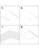 supporto cornice per pannello led 60x60 montaggio a soffitto muro plafoniera
