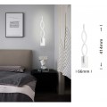 Applique da parete led 9w lampada muro spirale intrecciato bianco design moderno luce fredda naturale calda