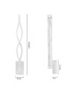 Applique da parete led 9w lampada muro spirale intrecciato bianco design moderno luce fredda naturale calda