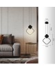 Lampadario sospeso led 12w quadrato nero lampada da soffitto comodino design moderno